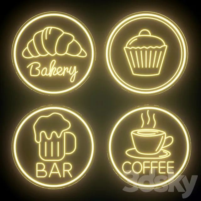 Neon 222 3D Model Neon 222 3D Model