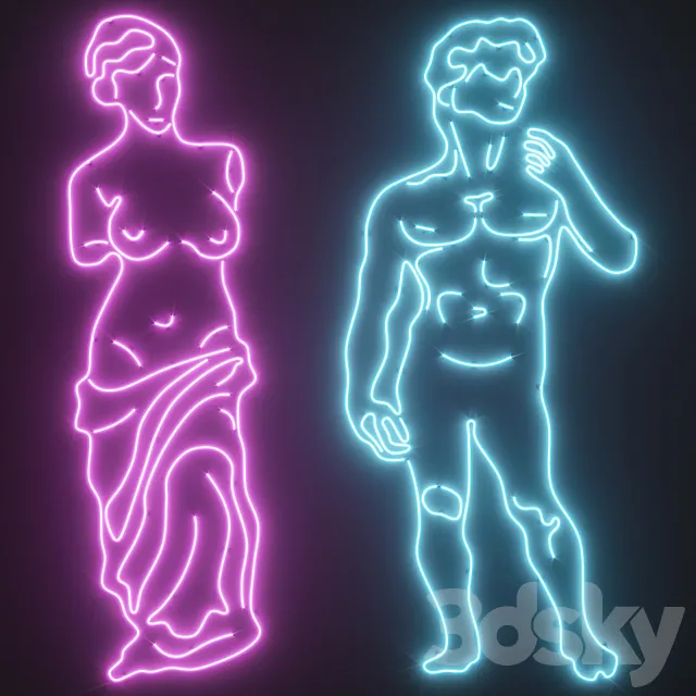 Neon decor 2 3D Model