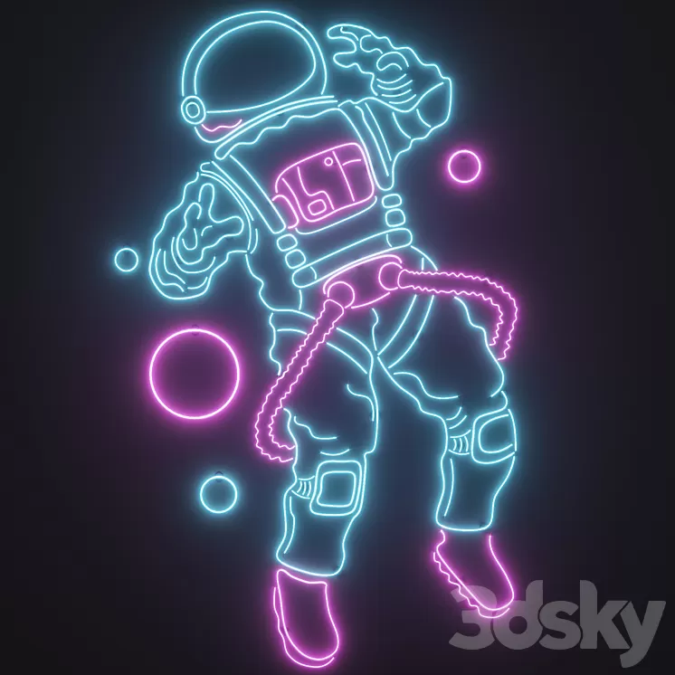 Neon decor 3D Model Free Download Neon decor 3D Model Free Download