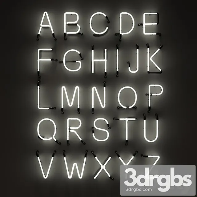 Neon letters, neon type font 2 Neon letters, neon type font 2