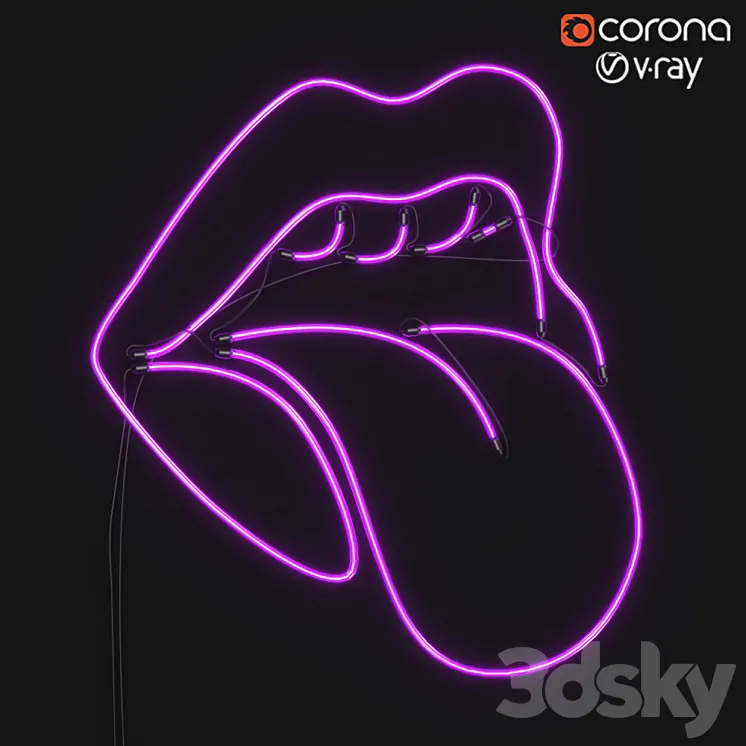 neon light lamp 002 3D Model Free Download neon light lamp 002 3D Model Free Download