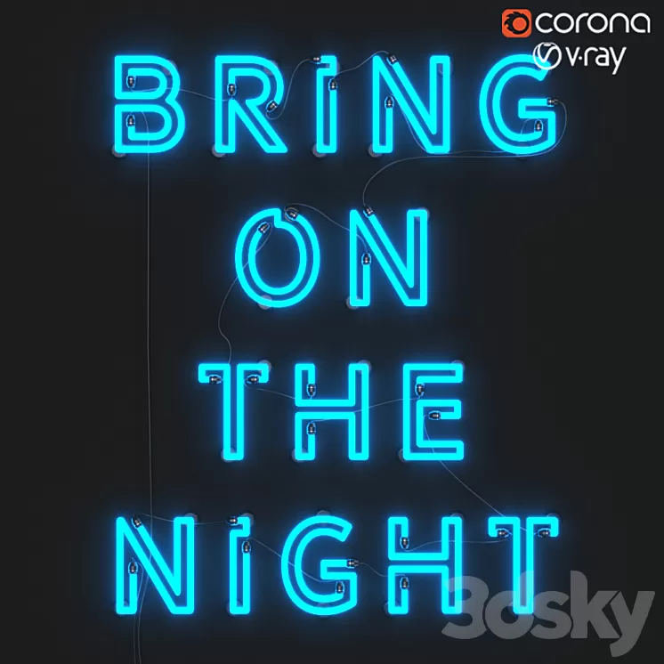 neon light lamp 003 3D Model neon light lamp 003 3D Model