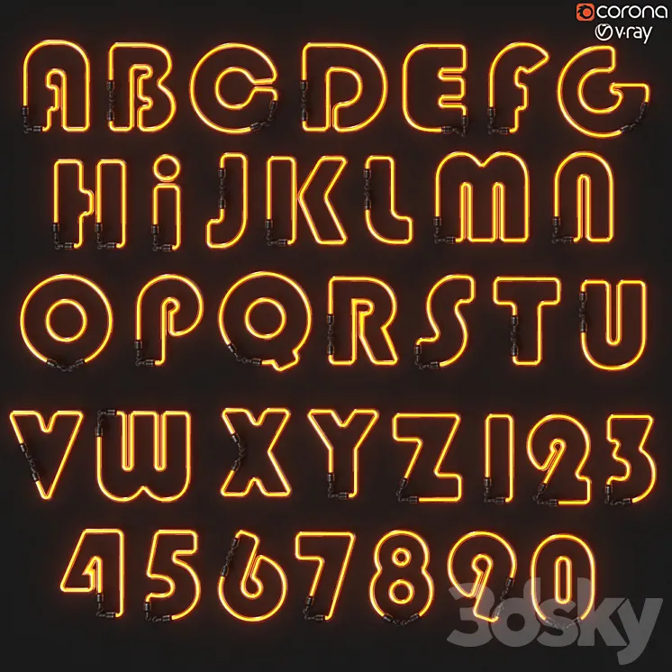 neon light lamp 005 3D Model Free Download neon light lamp 005 3D Model Free Download