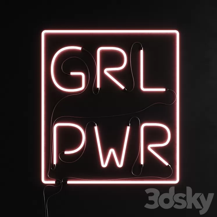 Neon Set 010 Neon Sign 3D Model Neon Set 010 Neon Sign 3D Model