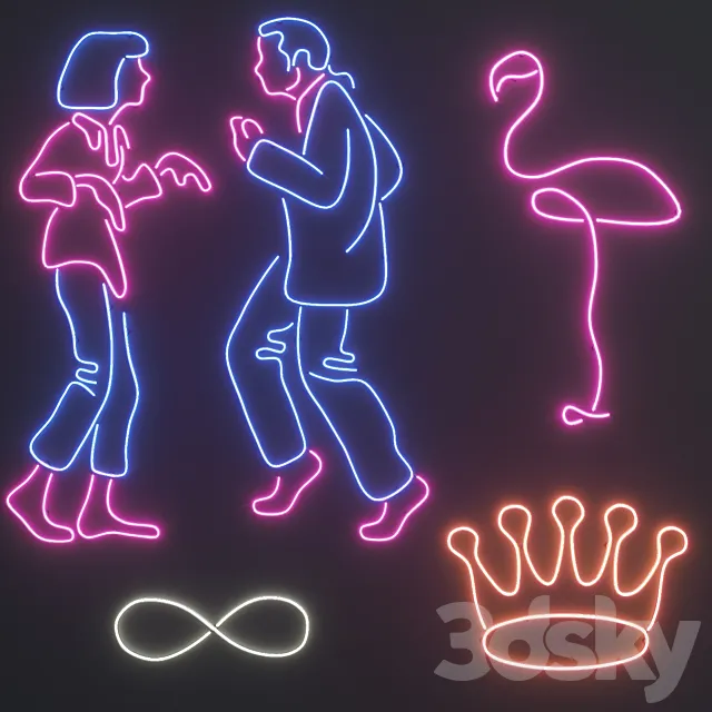 Neon Set 1 3DModel