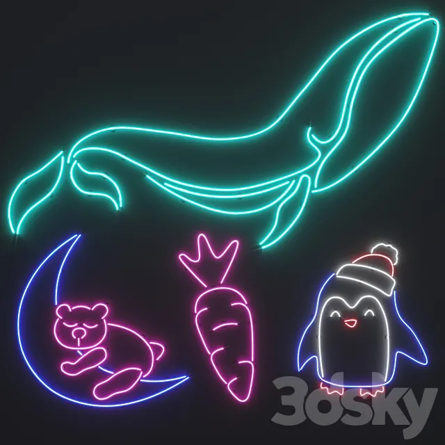 Neon Set 12 3D Model