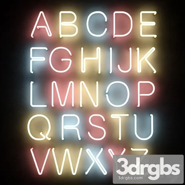 Neon Set 2 1 3D Model Download