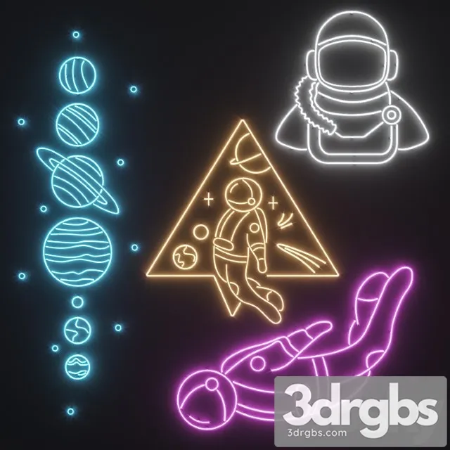 Neon Set 32 3D Model Download