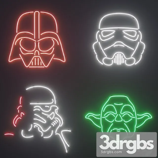 Neon set 6 3D Model Download