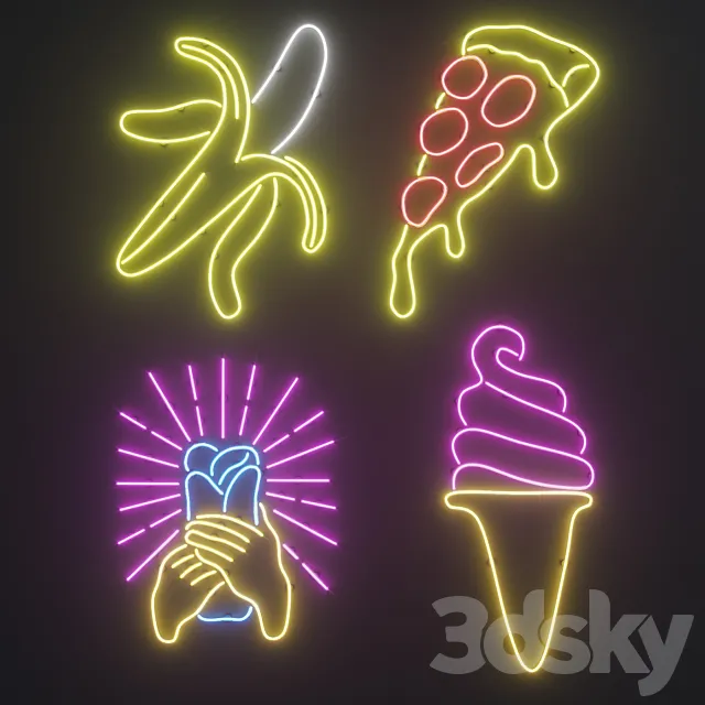 Neon Set 7 3D Model