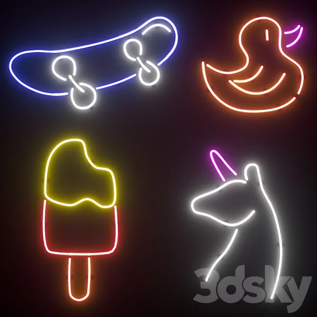 Neon Set 9 3DModel