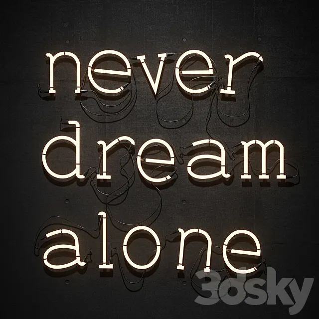 Neon Sign _ Neon Signature 3DModel