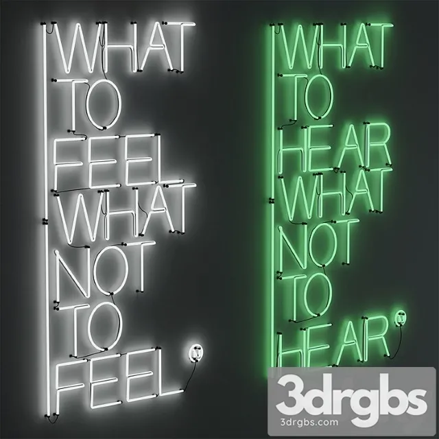 Neon sign by galleria fumagalli 3D Model Download