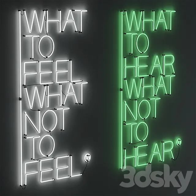 Neon sign by Galleria Fumagalli 3D Model