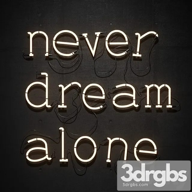 neon signature 3D Model Download