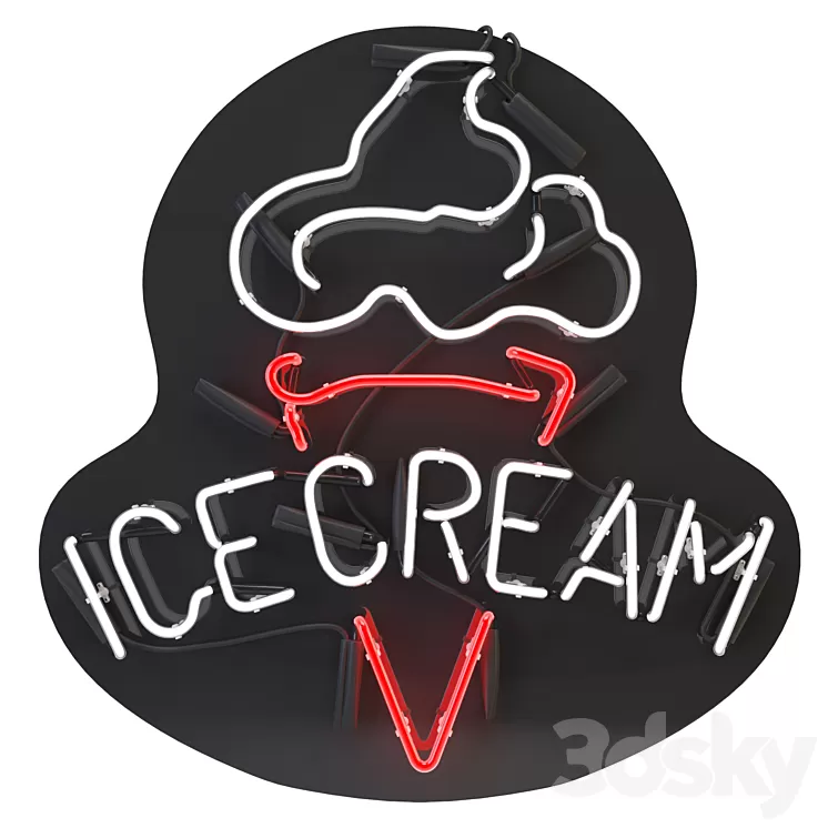 Neon Signboard 3 3D Model Neon Signboard 3 3D Model