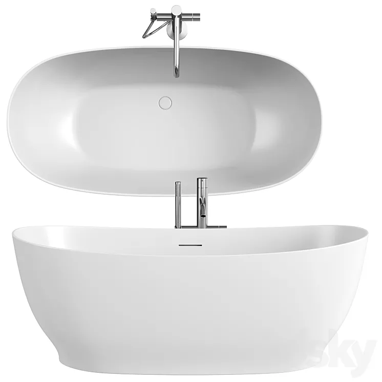 neoro n50 freestanding bath L 165 W 78 H 61 cm 3D Model Free Download neoro n50 freestanding bath L 165 W 78 H 61 cm 3D Model Free Download
