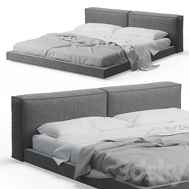Neowall Bed by Living Divani 3DModel Neowall Bed by Living Divani 3DModel