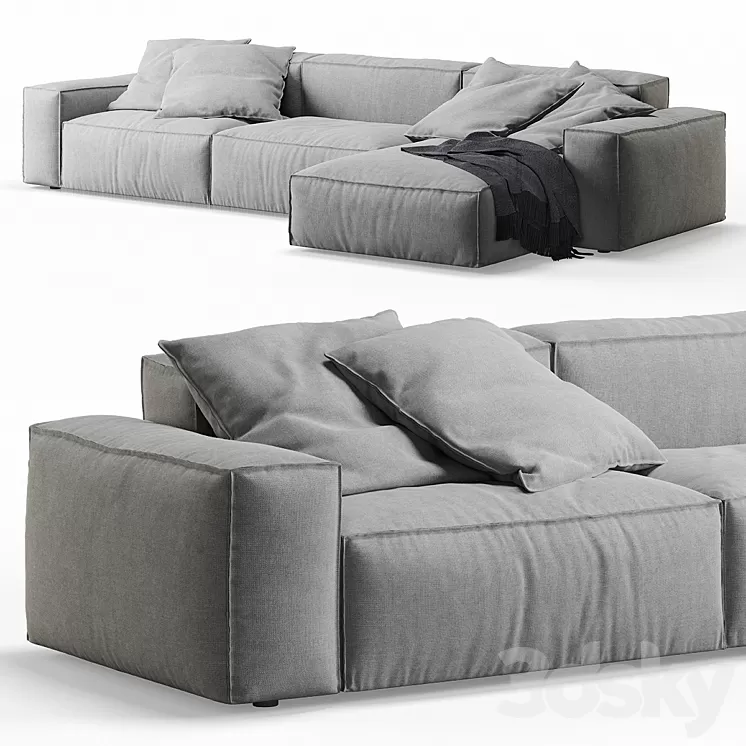 NeoWall Corner Sofa by Living Divani 3D Model