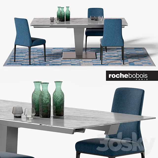 NEPHTIS DINING TABLE _ AIDA CHAIR 3DModel NEPHTIS DINING TABLE _ AIDA CHAIR 3DModel