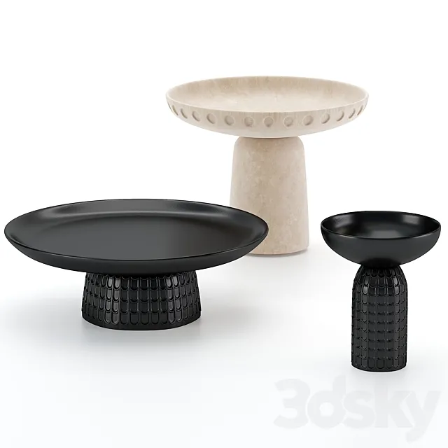 Nera bowls table 3D Model Nera bowls table 3D Model