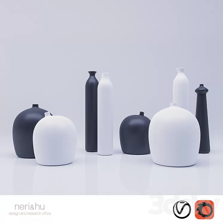Neri & Hu People Series Vases 3D Model