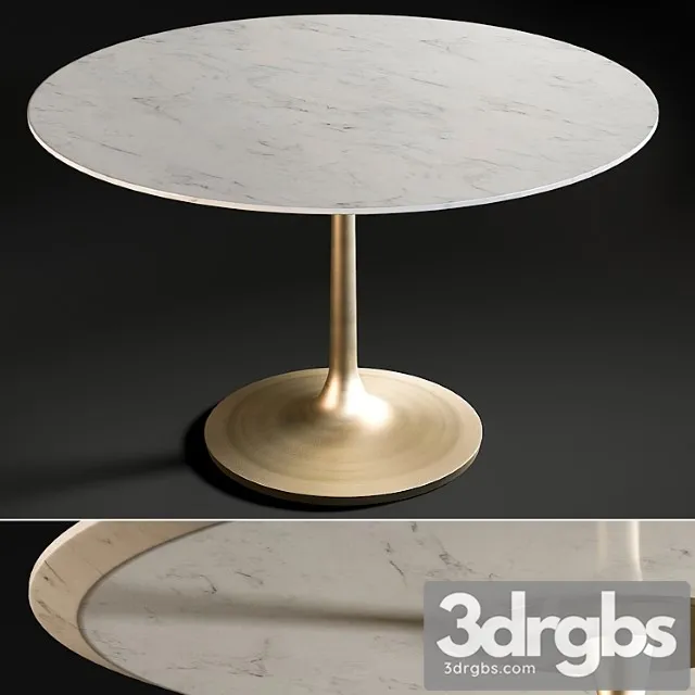 Nero white marble dining table 2 3D Model Download Nero white marble dining table 2 3D Model Download