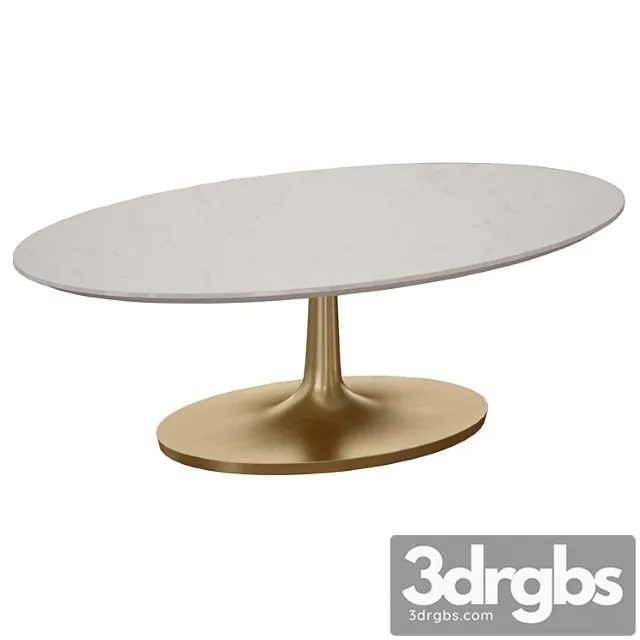 Nero white marble oval coffee table (crate and barrel) Nero white marble oval coffee table (crate and barrel)
