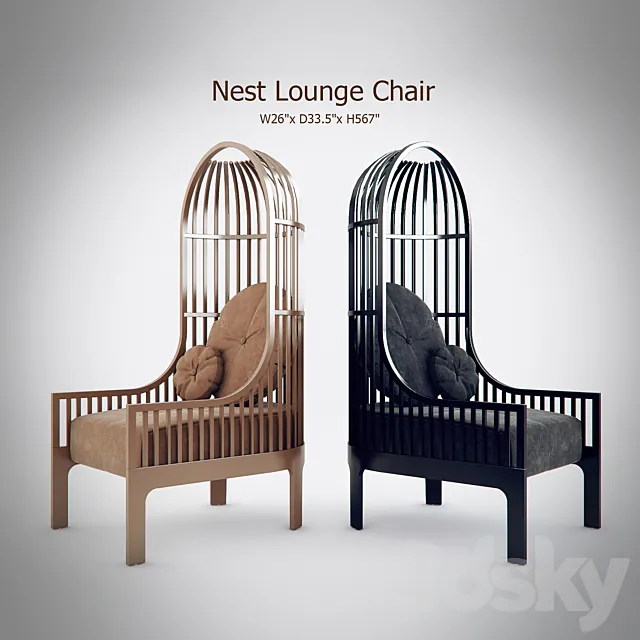 Nest Lounge Chair 3D Model Nest Lounge Chair 3D Model