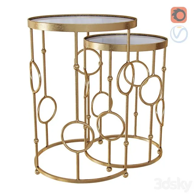 Nesting Side Tables 3D Model Nesting Side Tables 3D Model