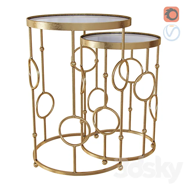 Nesting Side Tables 3D Model
