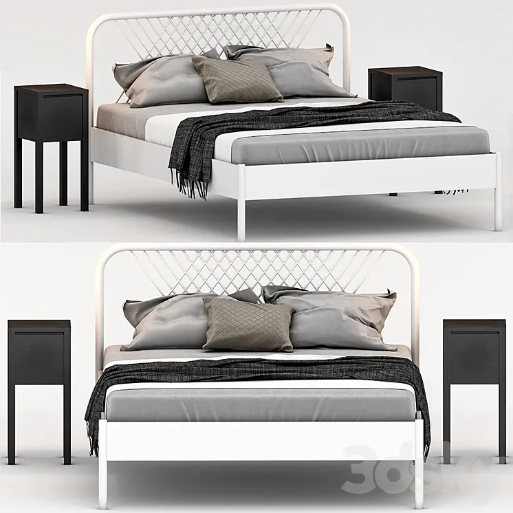 Nesttun IKEA Bed 3D Model Free Download