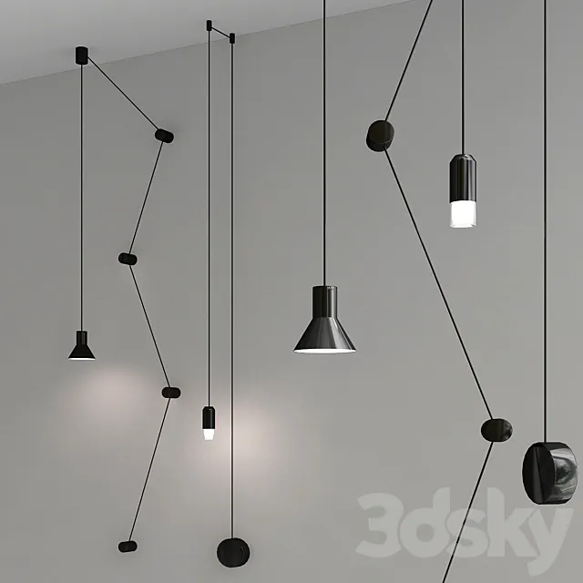 NEURO and VIBIYA pendants lamp collection 3DModel NEURO and VIBIYA pendants lamp collection 3DModel