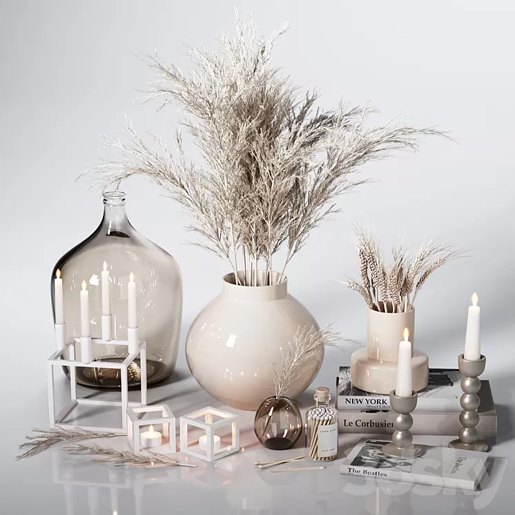 Neutral Decorative Set 04 3D Model