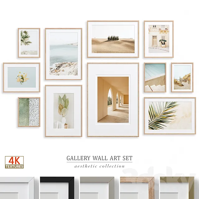 Neutral Photo Gallery Wall Art Set-90 3D Model