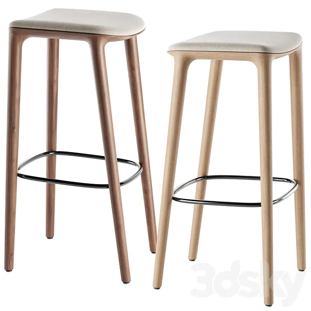 Neva Bar Chair By Artisan 3D Model Neva Bar Chair By Artisan 3D Model