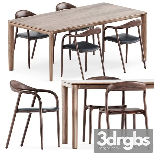 Neva chairs and neva table by artisan