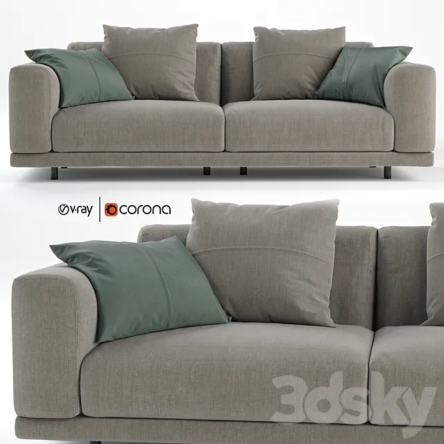 Nevyll sofa by Diter italia 230×106 cm 3D Model