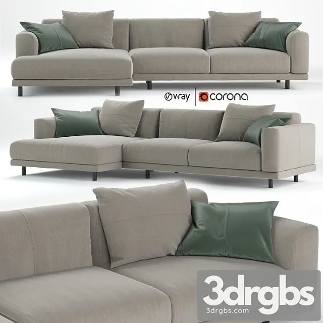 Nevyll sofa by ditre italia 335×150 cm 2 3D Model Download