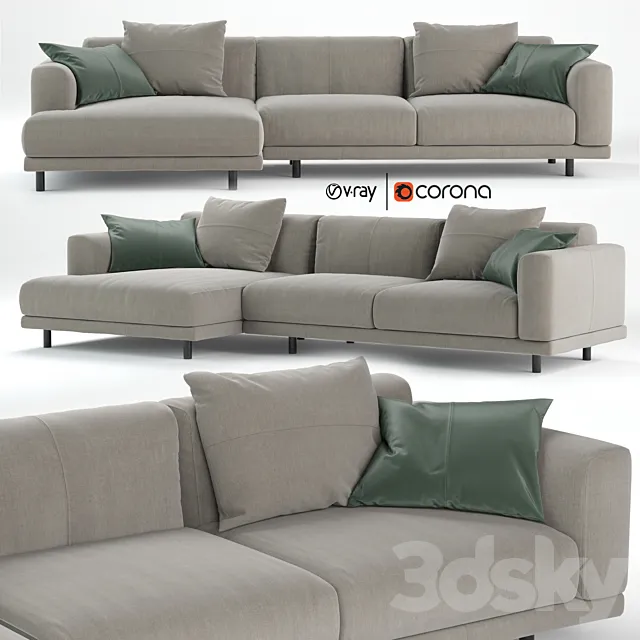 Nevyll sofa by Ditre italia 335×150 cm 3D Model