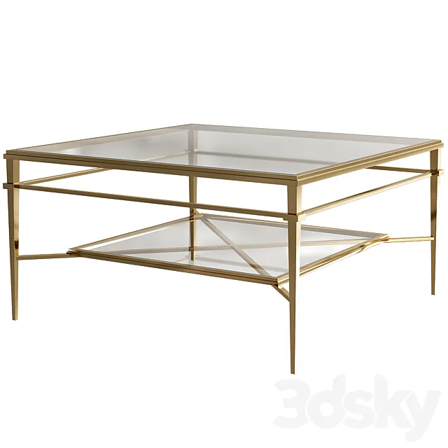 New Cocktail Table Antique Patina Finish 3D Model New Cocktail Table Antique Patina Finish 3D Model