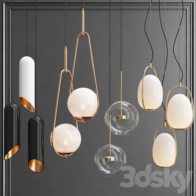 New Collection of Pendant Lights 10 3D Model