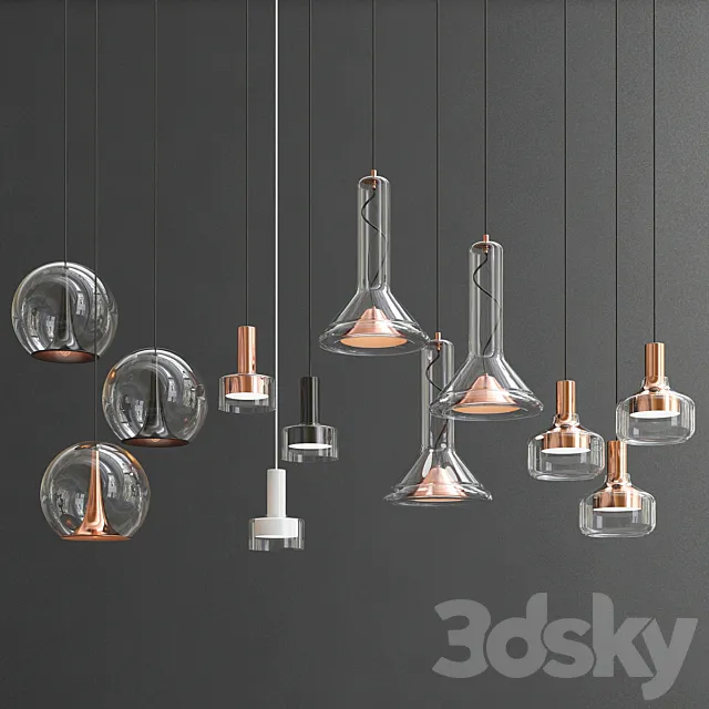 New Collection of Pendant Lights 6 3D Model