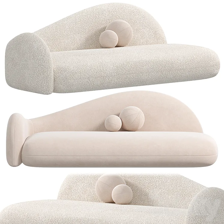 New curved sofa sofas 3D Model Free Download