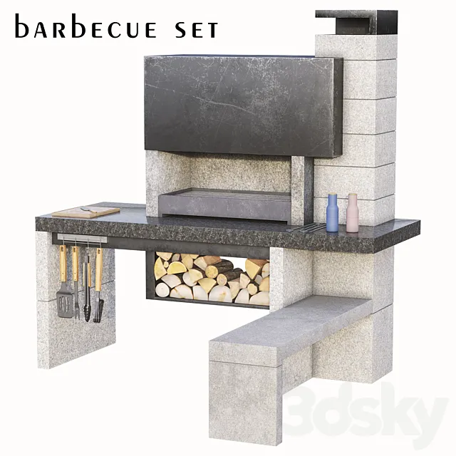 New Jersey Barbecue Grill (1 Barbecue) 3D Model New Jersey Barbecue Grill (1 Barbecue) 3D Model