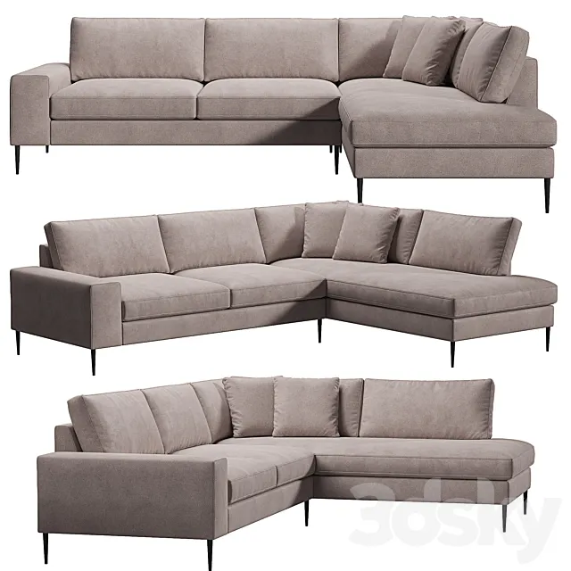 New memphis kaza do sofa 3D Model New memphis kaza do sofa 3D Model