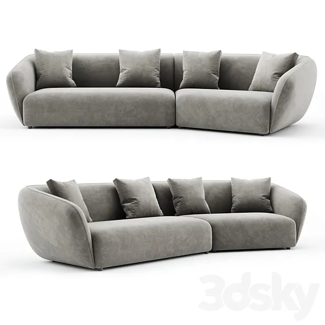 New Upholstery Sofa by Vladimir Kagan 3DModel New Upholstery Sofa by Vladimir Kagan 3DModel