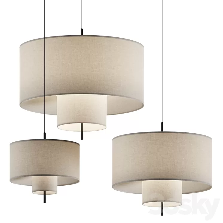 New Works Margin Pendant Lamps 3D Model Free Download
