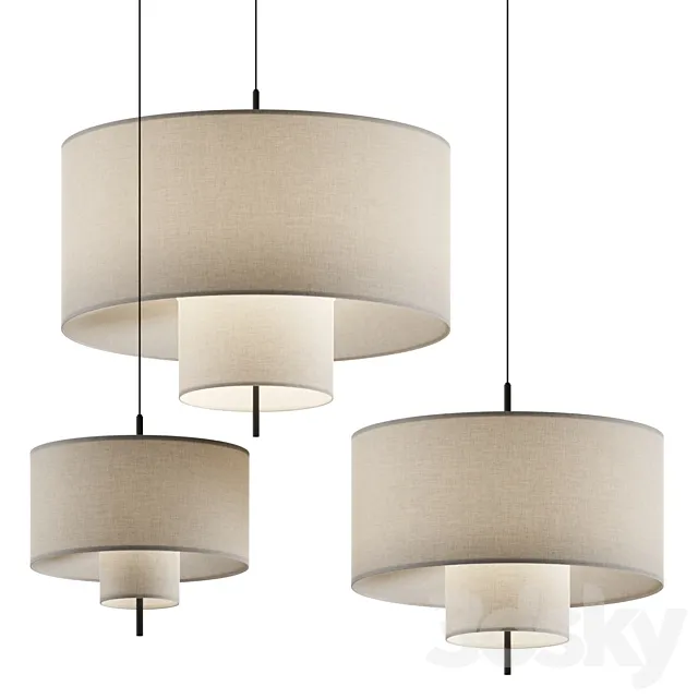 New Works Margin Pendant Lamps 3DModel New Works Margin Pendant Lamps 3DModel