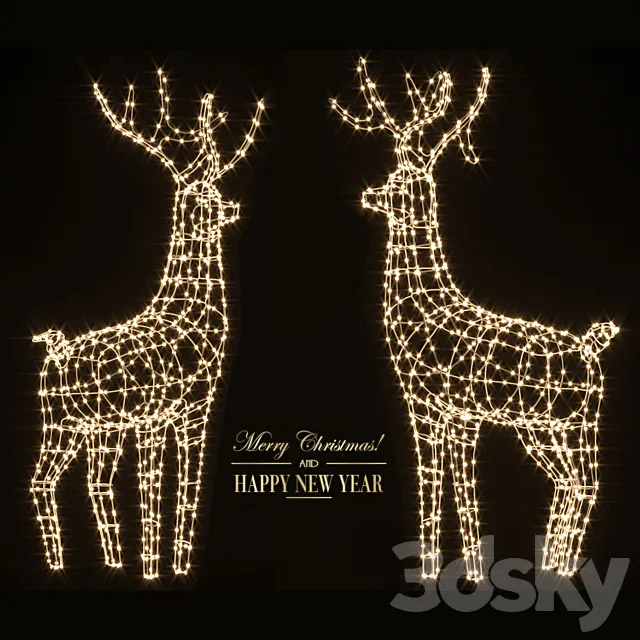 New Year deer 3DModel